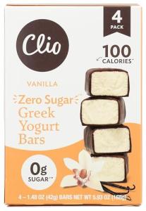 CLIO Zero Sugar Vanilla Yogurt Bars - 4 Pack
