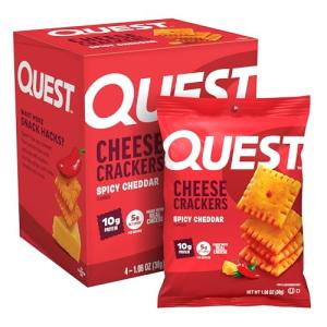 Quest Spicy Cheddar Cheese Crackers - 4 Count