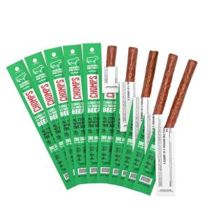 Chomps Jalapeño Beef Jerky Snack Sticks 10-Pack