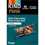 KIND Minis Dark Chocolate Sea Salt Snacks, 10 Count