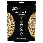 Unsalted Wonderful Pistachios, 16oz Resealable Bag
