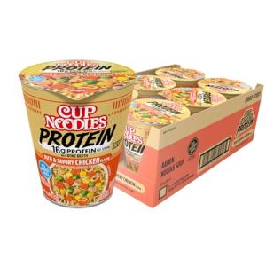Nissin Protein Ramen Cups, Chicken Flavor, 6-Pack