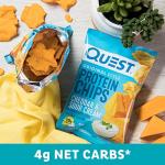 Quest Cheddar & Sour Cream Protein Chips, 12-Pack