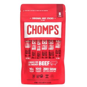Chomps Original Beef Jerky Snack Sticks - 8 Pack