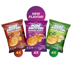 Protein Popped Crisps Variety Pack – 12 Pack
