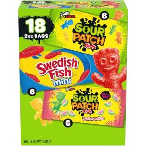 SOUR PATCH KIDS & SWEDISH FISH Candy Variety Pack
