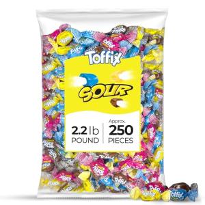 Toffix Sour Chews - 250 Count Chewy Candy