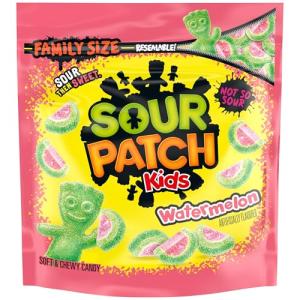 SOUR PATCH KIDS Watermelon Chewy Candy, Family Size