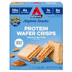Atkins Peanut Butter Protein Wafer Crisps - 5 Count