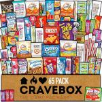 CRAVEBOX Variety Snack Pack for Gamers 65 Count