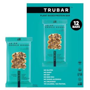TRUBAR Cookie Dough Vegan Protein Snack Bars