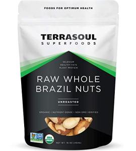 Terrasoul Organic Raw Brazil Nuts - 1 Lb