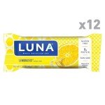 Luna Minis Energy Bars - Lemon Zest (Box of 12)