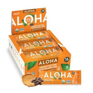 ALOHA Vegan Peanut Butter Chocolate Protein Bars - 12 Pack