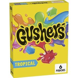 Tropical Fruit Gushers Snacks - 6 Pouches