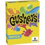 Tropical Fruit Gushers Snacks - 6 Pouches