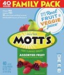Mott's Gluten-Free Fruit Snacks Family Pack, 40 Ct