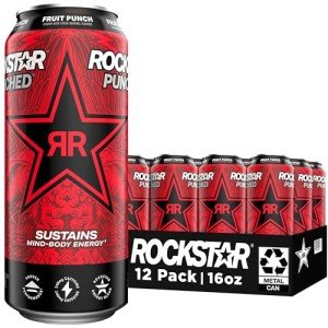 Rockstar Fruit Punch Energy Drink - 16oz (12 Pack)