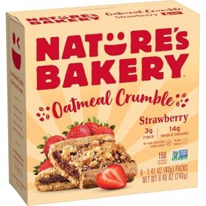 Strawberry Oatmeal Crumble Bars - Nature's Bakery 6 Ct