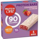 Strawberries and Cream Protein Bars - Keto Friendly