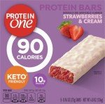 Strawberries and Cream Protein Bars - Keto Friendly