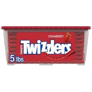 Strawberry Twizzlers Licorice Style Candy Tub 5 lb