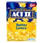 Butter Lovers Microwave Popcorn - 6 Snack Bags