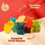2-Pound Assorted Fruit Gummy Bears Snacks