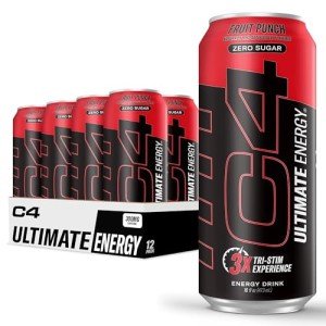 Cellucor C4 Ultimate Sugar-Free Energy Drink, Fruit Punch