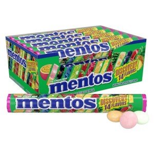 Mentos Chewy Mint & Fruit Candy Rolls - 15 Pack