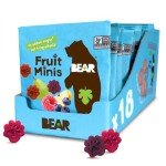 BEAR Real Fruit Snack Minis, Raspberry & Blueberry