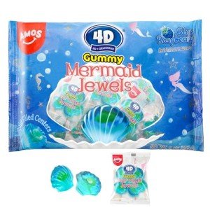 Mermaid Gummy Candy Packs - Blue Raspberry Delights