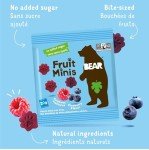 BEAR Real Fruit Snack Minis, Raspberry & Blueberry