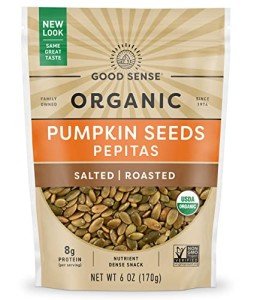 Good Sense Organic Roasted Pumpkin Seeds, 6 Ounce