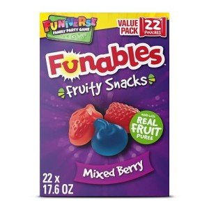 Mixed Berry Funables Fruity Snacks, 22 Count