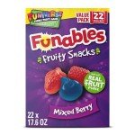Mixed Berry Funables Fruity Snacks, 22 Count
