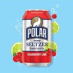 Cranberry Lime Polar Seltzer Water, 18 Pack