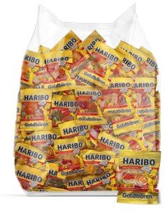 Mini Haribo Gummy Bears Bulk - 50 Snack Bags