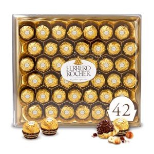 Ferrero Rocher Premium Hazelnut Chocolate Snacks 42 Count