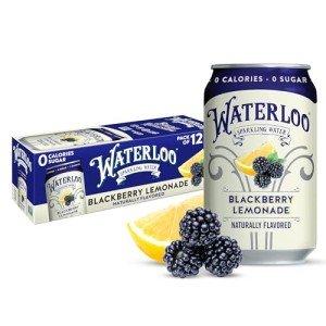 Waterloo Blackberry Lemonade Sparkling Water, 12 Cans