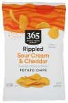 Cheddar & Sour Cream Rippled Potato Chips, 8 oz