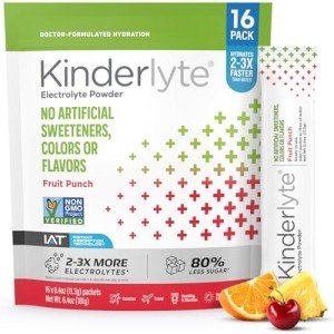 Kinderlyte Fruit Punch Electrolyte Drink Mix Packets