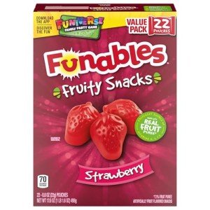 Strawberry Funables Fruit Snacks – 22 Pouches