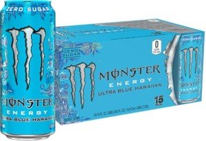 Monster Energy Ultra Blue Hawaiian, Sugar-Free, 15-Pack