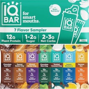 IQBAR Plant Protein Bar Sampler - 7 Bars