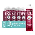 Black Cherry Sparkling Water – Zero Sugar (12 Pack)