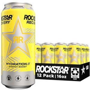 Rockstar Recovery Lemonade Energy Drink - 12 Pack