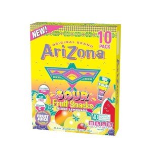 Sour Lemonade Fruit Snacks by AriZona - 10 Count