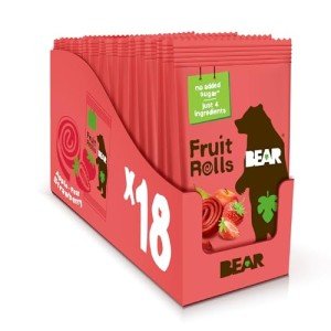 BEAR Strawberry Fruit Snack Rolls - Vegan & Gluten Free