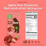 BEAR Strawberry Fruit Snack Rolls - Vegan & Gluten Free